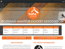 Tablet Screenshot of bozemanhockey.org